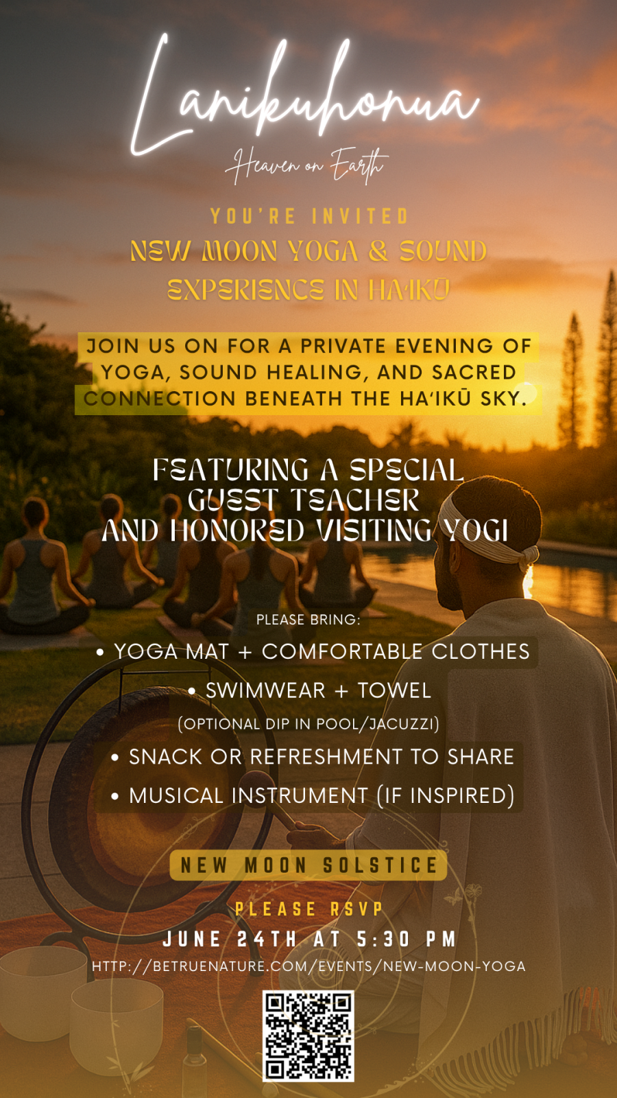 New Moon Yoga - Haiku