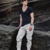 White Linen Pants for Men - all natural